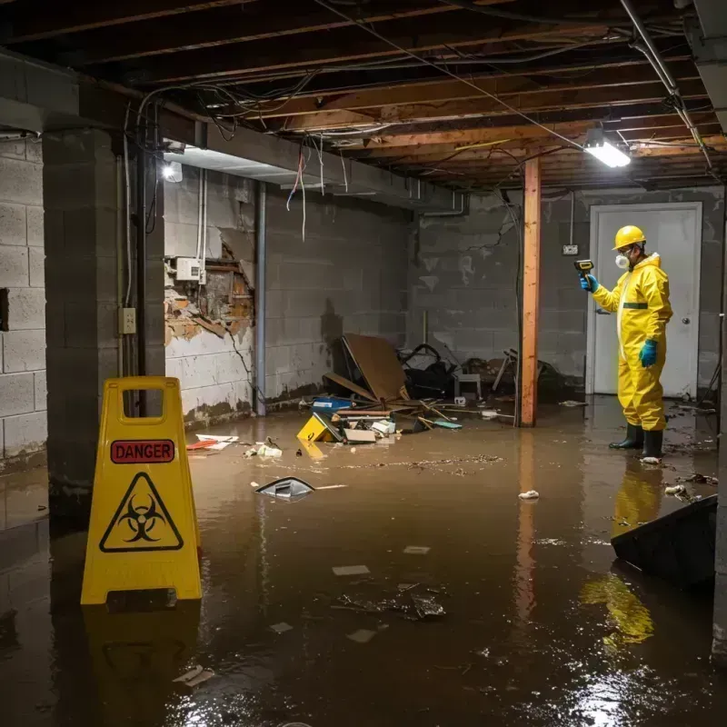 Flooded Basement Electrical Hazard in Addison, ME Property